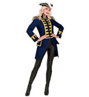 Blue Parade Coat For Woman