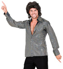 The 70S Disco Style - Silver Squares  Shirt 