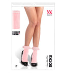 Pink Socks With Ruffle Lace Trim70 Den