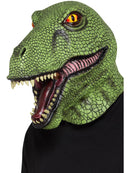 Dinosaur Latex Mask Adult Green Full Overhead Animal Costume Accessory 1