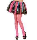 Neon Disco Tutu With Multicolor Satin Ribbons & Pink Lace