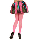 Neon Disco Tutu With Multicolor Satin Ribbons & Pink Lace