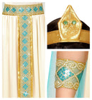 Cleopatra  Dress With Belt, Collar, Cuffs, Headpiece, Cape 