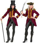 Burgundy Parade Coat For Woman