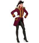 Burgundy Parade Coat For Woman