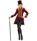 Burgundy Parade Coat For Woman