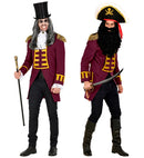 Burgundy Parade Coat For Man