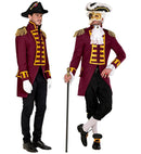 Burgundy Parade Coat For Man