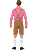 Mr Bavarian Costume Red Checked Shirt and Brown Lederhosen 3