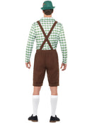 Alpine Bavarian Costume Adult Green Shirt and Brown Lederhosen 3