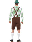 Alpine Bavarian Costume Adult Green Shirt and Brown Lederhosen 3
