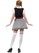 Flirty Froulein Bavarian Costume Black Short Dress Mock Suede Bodice Top and Apron 3