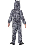 Tabby Cat Costume Kids Grey Hooded Jumpsuit 3