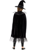 Sparkly Witch Kit Kids Black Sparkly Cloak with Matching Hat 3