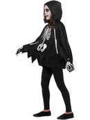 Skeleton Kit Child Black and White Poncho with Attached Hood and Skeleton Gloves 2