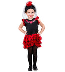 Senorita  Dress, Flower Headpiece With Veil 