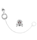 Punk Set  Earring With Ear-To-Nose Chain, Skull Ring 