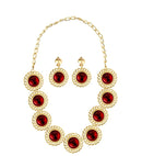 Renaissance Queen Set With Red Gems