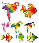 Set Of 2 Honeycomb Tropical Animals 4 Combinations Ass.