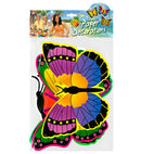 Set Of 4 Neon Butterflies 32 Cm - 4 Styles Ass.