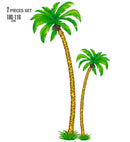 Set Of 2 Palmtrees H 180 And 116 Cm