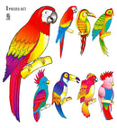 Set Of 8 Tropical Birds 45 Cm - 8 Styles Ass.