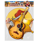 Set Of 4 Western Decorations 40 Cm - 4 Styles Ass.
