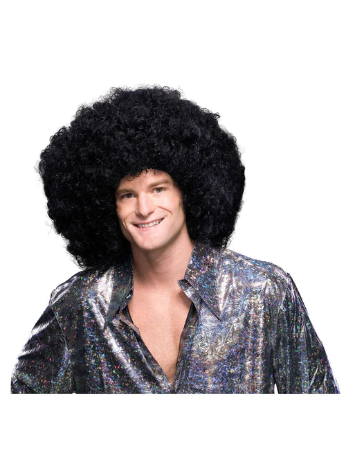 Super Afro Wig Black Curly Hair Disco Style 70s