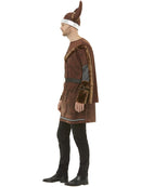 Viking Barbarian Costume Adult Brown Tunic Cape and Helmet 2