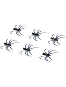 3D Spider Stickers Black 6 pcs Make Up FX 3