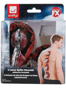 Smiffys Makeup FX Latex Spike Wounds 4 pcs Red with Adhesive Horror Accessory 2