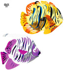 3D Metallic Tropical Fish 40X34 Cm - 2 Colors Ass.
