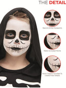 Makeup FX Kids Skeleton Kit Aqua Black Facepaint Crayon Sponge Applicator 9