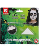 Makeup FX Kids Skeleton Kit Aqua Black Facepaint Crayon Sponge Applicator 6