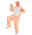 Pig  Jumpsuit, Headpiece With Mask 