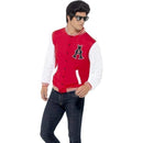 50s College Jock Letterman Jacket Adult Red White 1