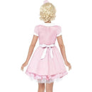 50s Diner Girl Costume Pink Dress Mini Hat 2