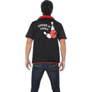 50s Bowling Shirt Adult Black_2 sm-22432L