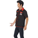 50s Bowling Shirt Adult Black_3 