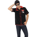 50s Bowling Shirt Adult Black_1 sm-22432M