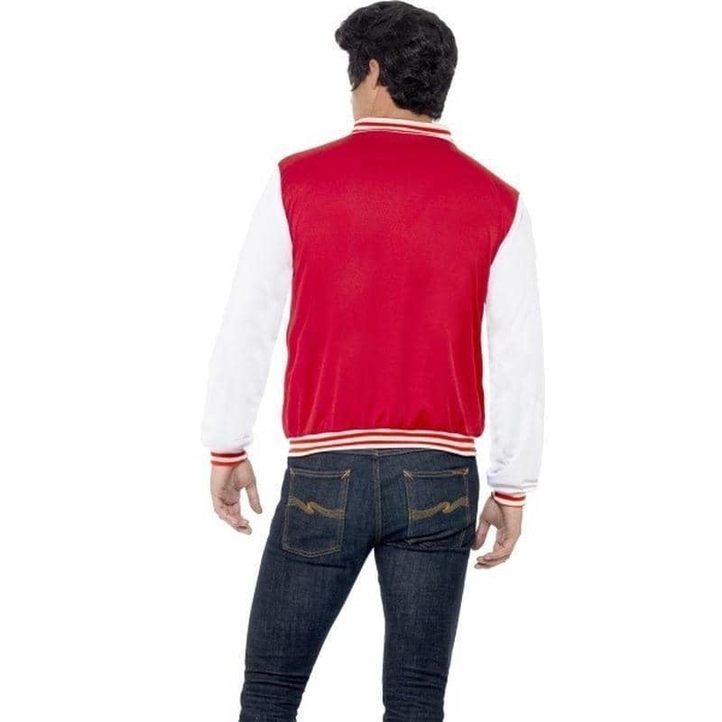50s College Jock Letterman Jacket Adult Red White_2 sm-43705L