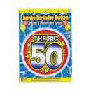 50th Birthday Jumbo Badge Button Pin 1