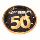 50th Birthday Paper Plates 9" 8 In Pkt 1