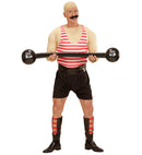Strong Man  Muscle Shirt, Tank Top, Shorts, Belt, Cuffs, Leg Pieces, Dumbbell 