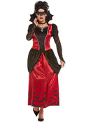 Gothic Vampiress Costume Adult Black and Red Dress and Black Eyemask 1