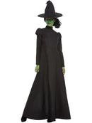 Wicked Witch Costume Adult Long Black Dress and Hat 4