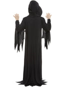 Skeleton Reaper Costume Childs Black Robe and Hooded Mask 3