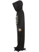 Skeleton Reaper Costume Childs Black Robe and Hooded Mask 4