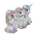 Three Wise Cutiecorns Ornament Cute Unicorn Figurine Set 9.5cm 6