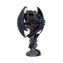 Anne Stokes Gothic Guardian Dragon Cross Candle Holder Black 26.5cm 4